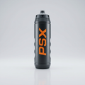 Gourde PSX noire avec logo orange sur fond studio gris clair